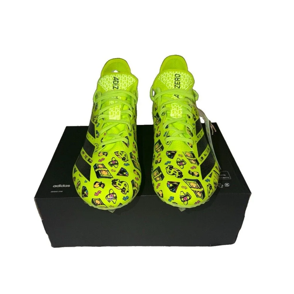 adidas Men’s Adizero Electric.1 II Play Money Football Cleats Lucid Lemon Sz 12
